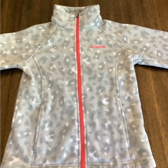 Columbia Kids' Light Gray and Coral Swim Jacket - Picture 1 of 3